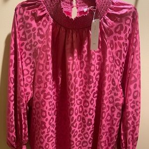 Joy Joy Fuchsia Leopard Top